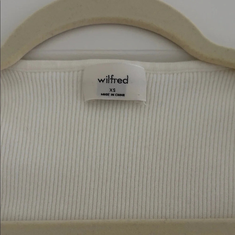 Wilfred Cream Ribbed Sweetheart Neck Tank - Picture 2 of 3